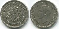 Großbritannien 3 Pence ~ Georg VI. ~ -