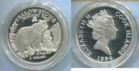 Cook Islands 2 Dollars ~ Yellowstone - Grizzly ~ -