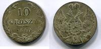 Polen 10 Groszy ~ Nikolaus I. von Russland ~ -