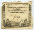 Frankreich 50 Sols ~ Domaines nationaux Assignat de cinquante sols ~ Serie 2628 ~ -