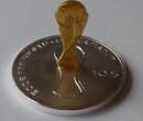 Fidschi Inseln / Fiji 10 Dollars 2005 Skulpturmünze -2006 FIFA Fußball WM Deutschland- 1 Oz Ag., inkl Pappaufsteller PP+ BU