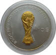 Fidschi Inseln / Fiji 10 Dollars 2005 Skulpturmünze -2006 FIFA Fußball WM Deutschland- 1 Oz Ag., inkl Pappaufsteller PP+ BU