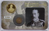 United Kingdom Farthing + Medaille Münzen der Kriegsmächte Georg V. 1965-1936 1. Weltkrieg 1914-1918 -