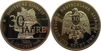 Deutschland Medaille 30 Jahre Deutsche Einheit - 3. Oktober 1990 - mit 24 Karat Goldauflage -