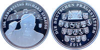 Deutschland Medaille Die Deutschen Prägestätten - 150. Geburtstag Richard Strauss - versilbert -