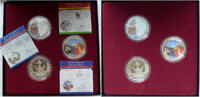 Palau / Kamerun 2 x 1 Dollar / 100 Francs Münzenset Papst Johannes Paul II. in Kupfer-versilbert -