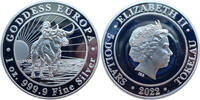 Tokelau 5 Dollar Goddess Europa - 1 Oz Silber -