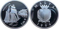 Malta 5 Liri Segelschiff Valetta und Festung -