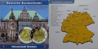 Bundesrepublik Deutschland 5 x 2 Euro Deutsche Bundesländer - Hansestadt Bremen - Bremer Rathaus und Roland -