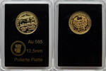 Deutschland Goldmedaille 175 Jahre Eisenbahn Leipzig - Dresden - mit Zertifikat -