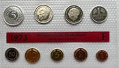 Deutschland 10,68 DM Kursmünzen-Satz (9 Münzen von 1 Pfennig bis 5 Mark) - Stuttgart -
