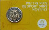 Frankreich 2 Euro Olympische Spiele 2024 in Paris - in Coincard - gelb -