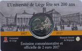 Belgien 2 Euro 200 Jahre Universität Lüttich - Coincard -