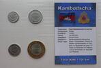Kambodscha 850 Riels Kursmünzensatz in Noppenfolie verschweißt -
