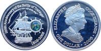 Cook Islands 1 Dollar Battle of Trafalgar mit Farbinlay -