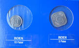 Indien 5 + 10 Paise Kursmünzen -