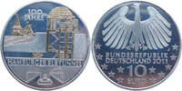 Deutschland 10 Euro 100 Jahre Hamburger Elbtunnel - versilbert, teilvergoldet -