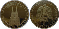 Deutschland Medaille Kölner Dom - mit 24 Karat Goldauflage -