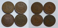 Deutsches Reich 4 x 2 Pfennig -