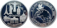 Medaille Millennium 2000 - (31.12.1988-01.01.2000) - Weltkugel mit Friedenstaube -