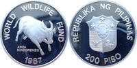 Philippinen 200 Piso World Wildlife Fund - Tamarau - Mindoro-Büffel -