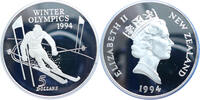 Neuseeland 5 Dollars Olympische Winterspiele 1994 in Norwegen - Slalomläufer - -