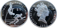 Cook Islands 5 Dollar Olympische Spiele 1996 in Atlanta - Stabhochspringer und Läufer -