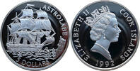 Cook Islands 5 Dollars Segelschiff Astrolabe -