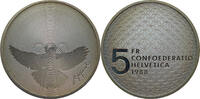Schweiz 5 Franken 1988 Olympische Taube und Ringe PP, angelaufen 8.67 £  +  6.94 £ shipping