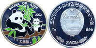 Nordkorea 2 Won 2002 Fauna of Asia - Panda mit Jungen - Farbm&uuml;nze PP, fl... 29.62 &pound;  +  17.35 &pound; shipping