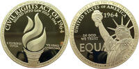 USA Gigant Medaille 2014 Civil Rights Act of 1964 - vergoldet PP 38.09 &pound;  +  17.35 &pound; shipping