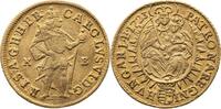HABSBURG Karl VI. von Habsburg 1711-1740 Dukat 1723 Kremnitz Sehr schön-vorzüglich