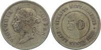 MALAYSIA 50 Cent Victoria 1867-1901 -