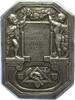 MÜNCHEN Einseitige achteckige galvanische versilberte Bronze-Plakette -