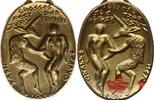 MÜNCHEN Tragbares einseitiges ovales hohlgeprägtes Bronze-Abzeichen -