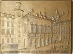 Koninkrijk der Nederlanden Plaquettepenning 1920 op het nieuwe Raadhuis te Rotterdam door J.J. van Goor & J.Ph. van Zegveld XF - stained