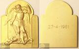 België Historiepenning Brussel - Bruxelles: Sint-Michiel doodt de demon door Fonson -