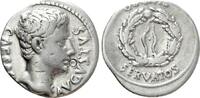 Römisches Kaiserreich Denar AUGUSTUS (27 BC-14 AD). Uncertain mint in Spain, possibly Colonia Patricia -