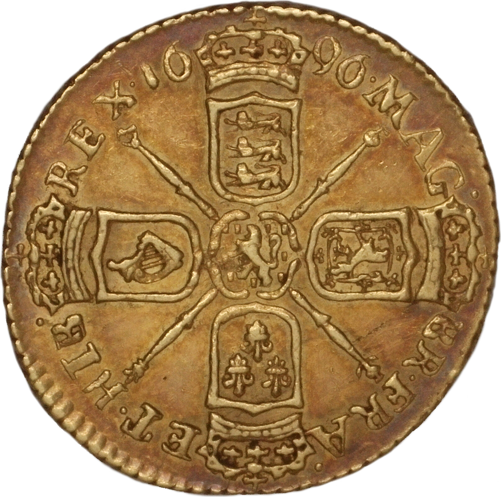 ENGLAND Half-Guinea 1696 William III - Elephant & Castle AEF | MA-Shops