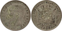 BELGIUM 1 Frank Kingdom - Leopold II - without point after engraver’s initial -