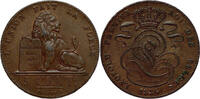 BELGIUM 5 Centimes 1834 Leopold I - Variety with double struck date vz+ 492.12 &pound;  +  18.83 &pound; shipping