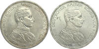 GERMAN EMPIRE 5 Mark 1913 + 1914 Wilhelm II - LOT of 2 coins vz 125.71 £  +  13.00 £ shipping