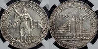 BELGIUM Leopold III - MEDAL ALIGNMENT / MEDAILLESLAG 50 Francs 1935 FR NGC MS 64