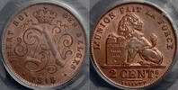BELGIUM 2 Centimes 1919 over 4 FR Albert I - PCGS TOP POP MS65RB 117.04 £  +  13.00 £ shipping