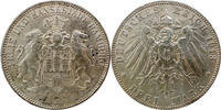German Empire, Hamburg 3 Mark 1913 J ss 41.61 £  +  11.14 £ shipping