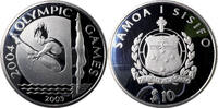 Samoa 10 Tala Tanumafili II XXVIII Summer Olympics. -