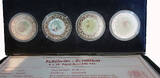 Somalia 4 x 1 dollar 2005- Pope Benedikt XVI in black plastic box with COA Proof