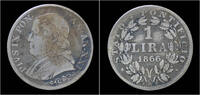 Vatican City 1 lire Italy Vatican City 1 lira 1866R -