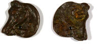 Medieval bronze mount depicting a horse head. -