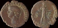 Roman As Claudius AE As Libertas standing facing -